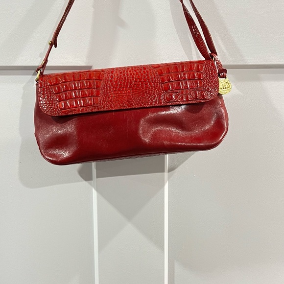 Brahmin Leather Crossbody Bag Red - Picture 3 of 16